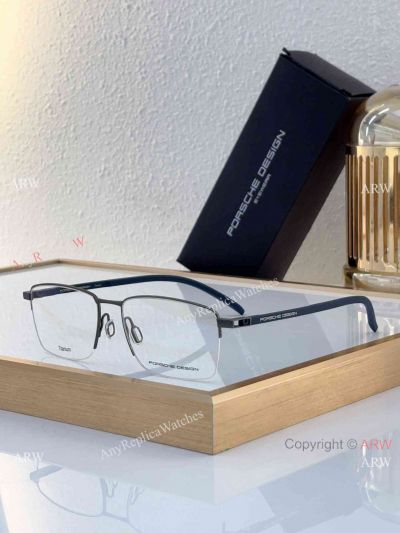 Replica Porsche Design Eyeglasses P8757 Blue Half Frame